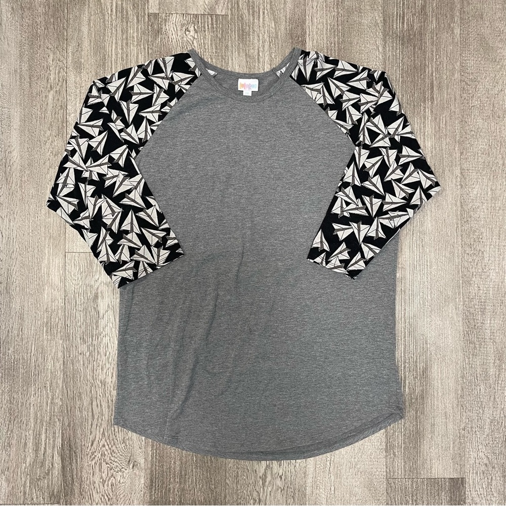 LulaRoe Randy Baseball Tee | Paper Airplanes